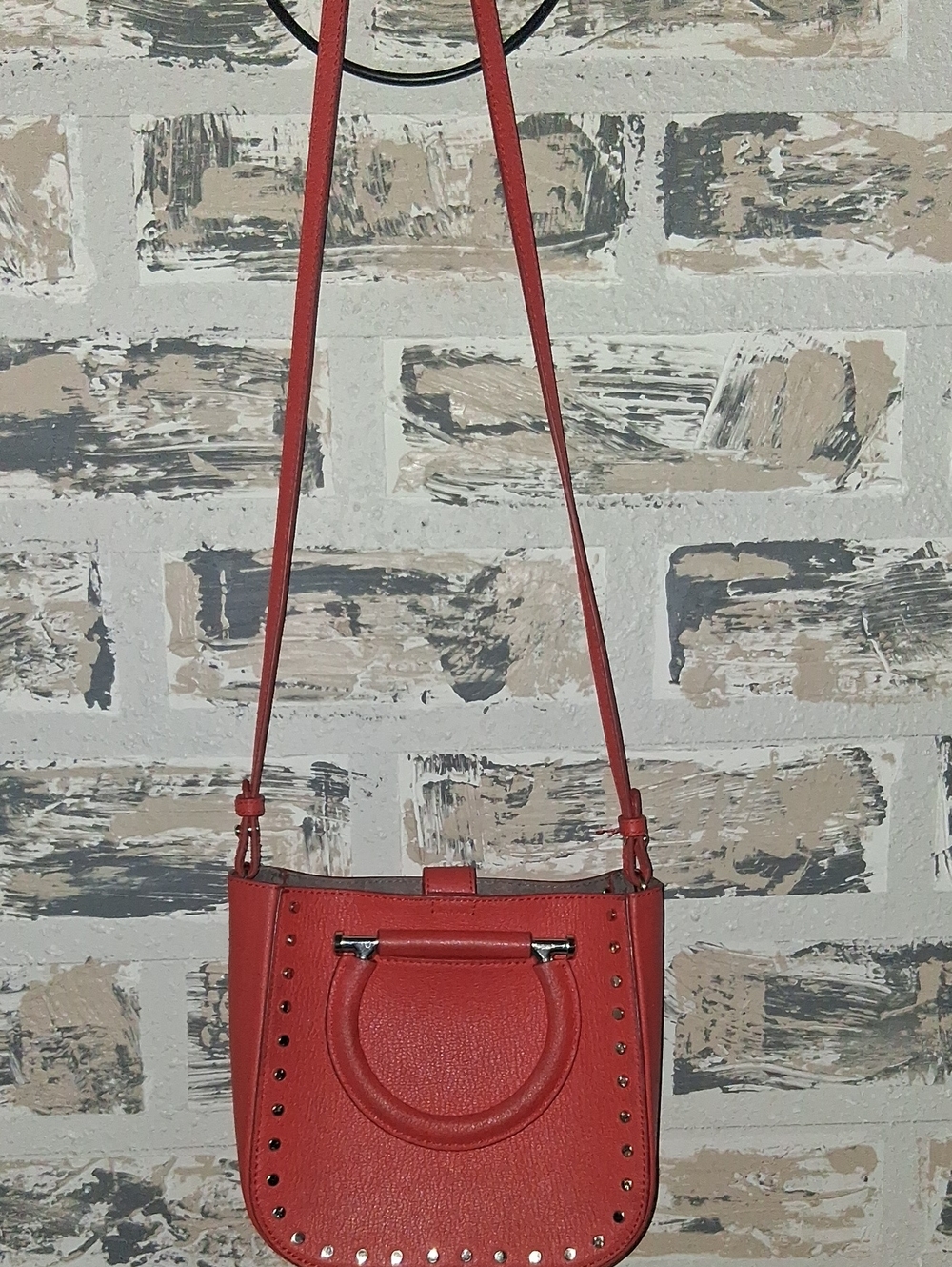 Reiss Crossbody Bag with Front Loop Detail